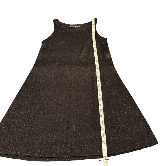 Vintage Betsey Johnson Womens Y2k 90s Black Glitter Sleeveless Mini Dress Size S - Picture 6 of 7